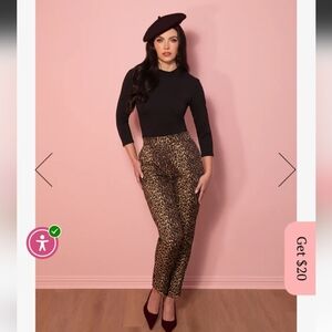 Leopard Cigarette Pants